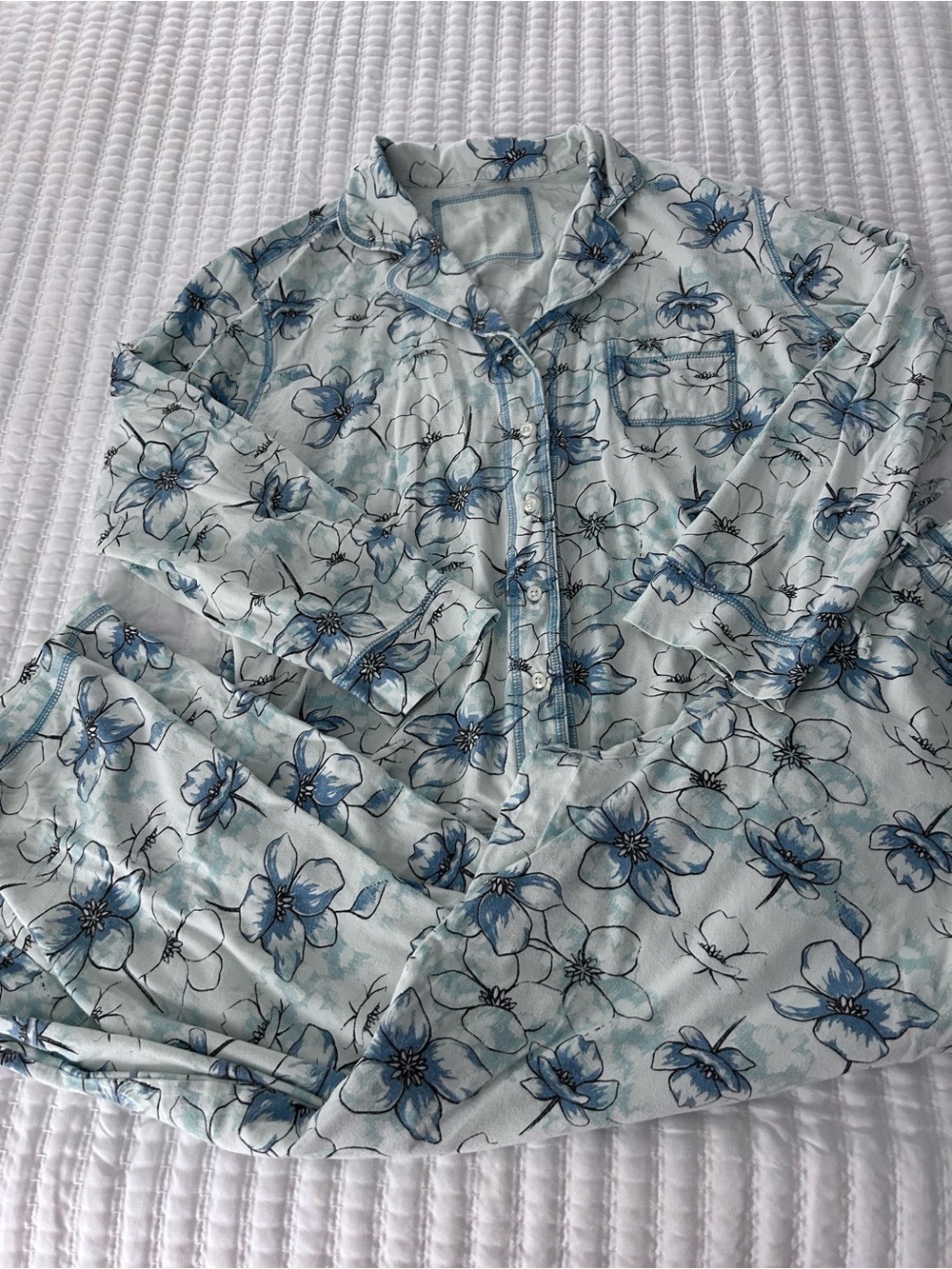 Coral Bay Light Blue Floral Sleep Set. Size 1X